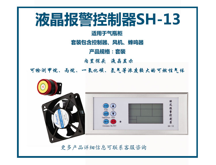 液晶排風報警控制器SH-13 (內置探頭) (橫向)